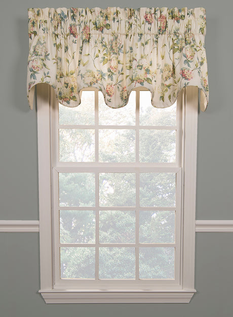 Abigail Lined Scalloped Valance - Multi