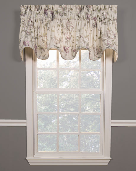 Abigail Lined Scalloped Valance - Lilac