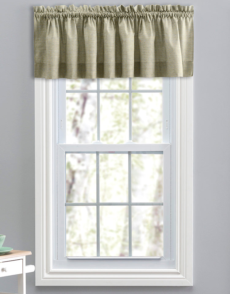 Lisa Solid Straight Valance - Mist - Swags Galore - Kitchen Valances