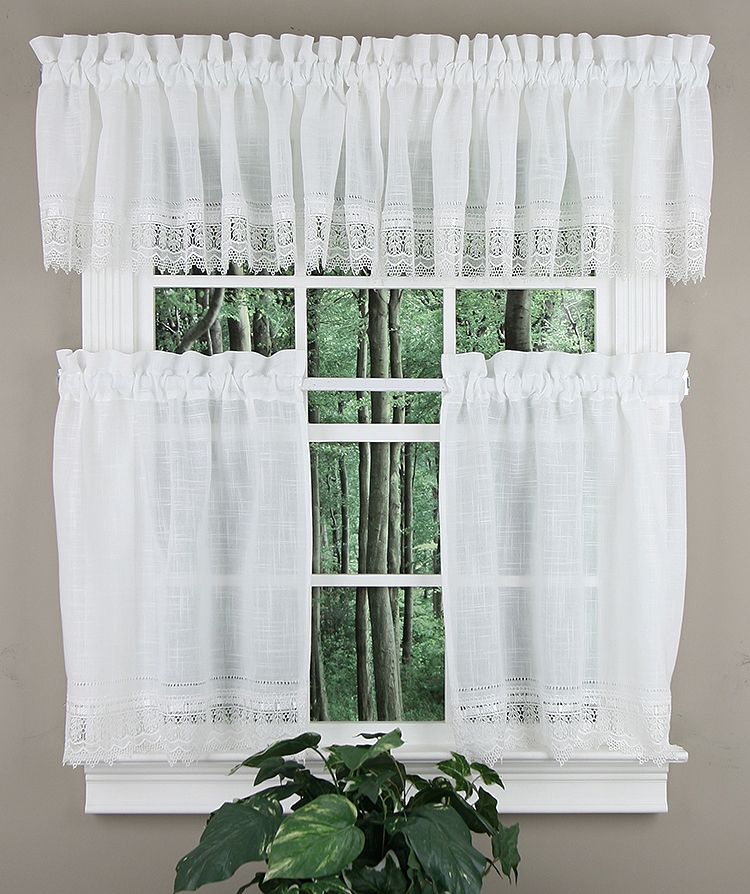 Swags Galore - Sophia Curtains - White - Kitchen Country Curtains