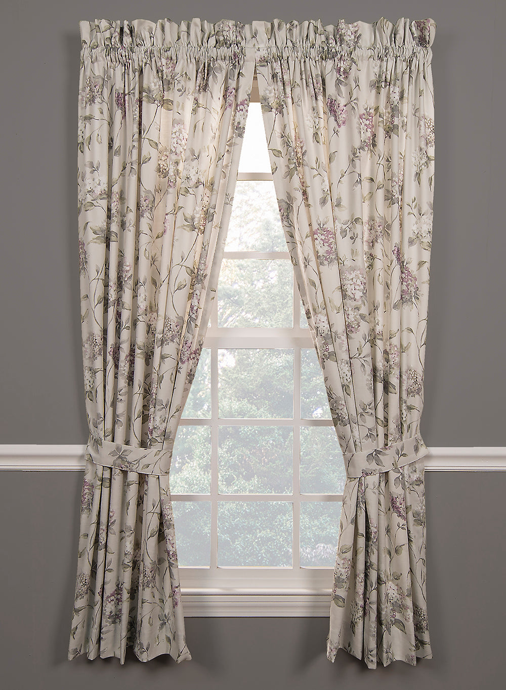 Abigail Tailored Curtain Pair with Ties