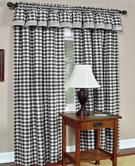Buffalo Check Country Tie-Up Valance
