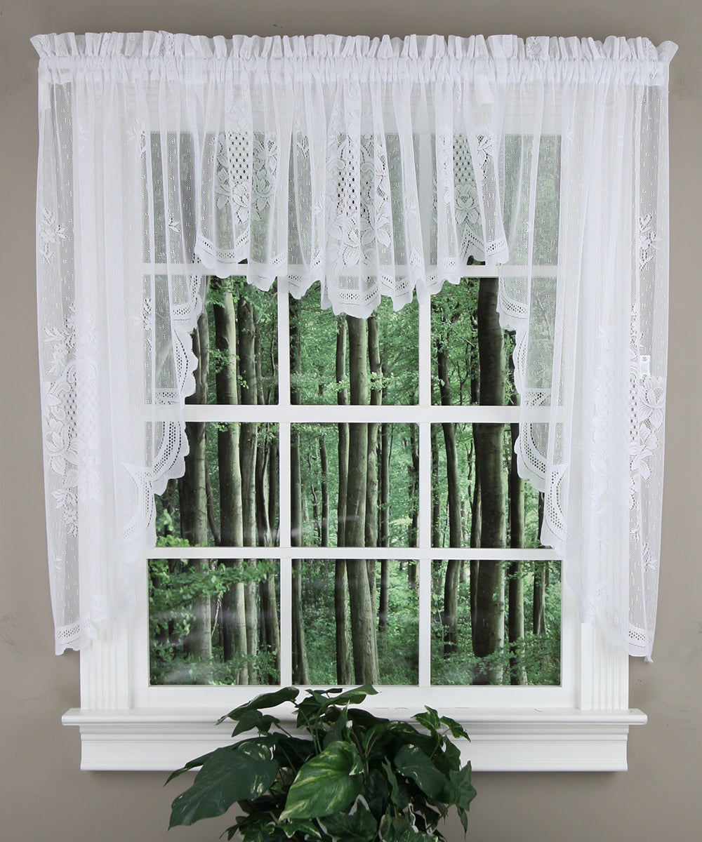 Cameo Rose Lace Curtains