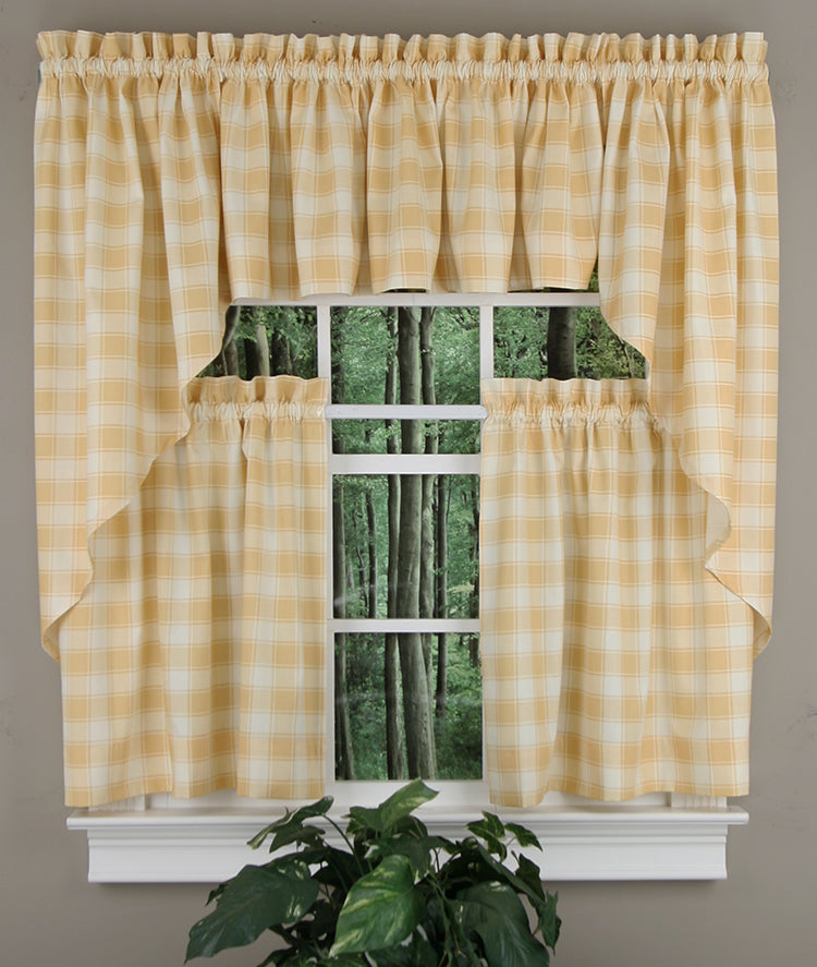 Country Check Tailored Valance