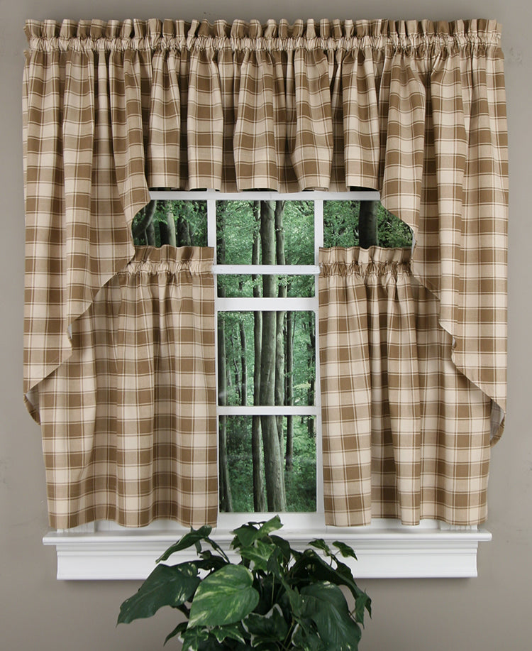 Country Check Tailored Valance