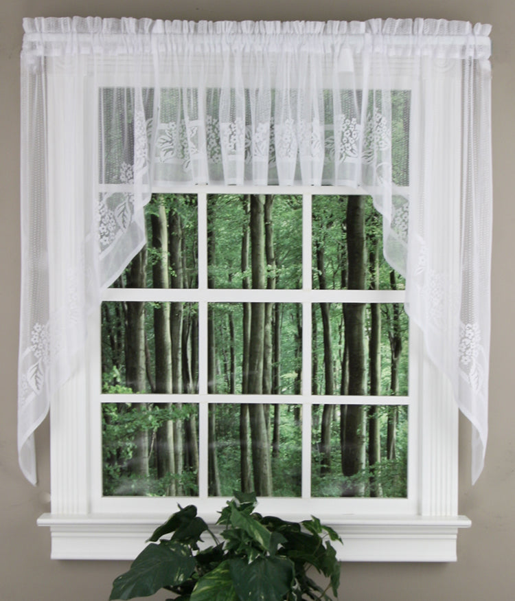 Hydrangea Lace Tailored Valance