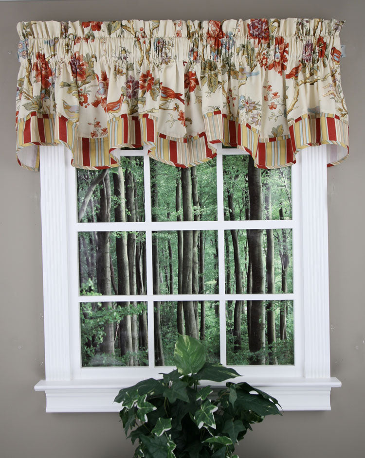 Charleston Chirp Layered Scalloped Valance