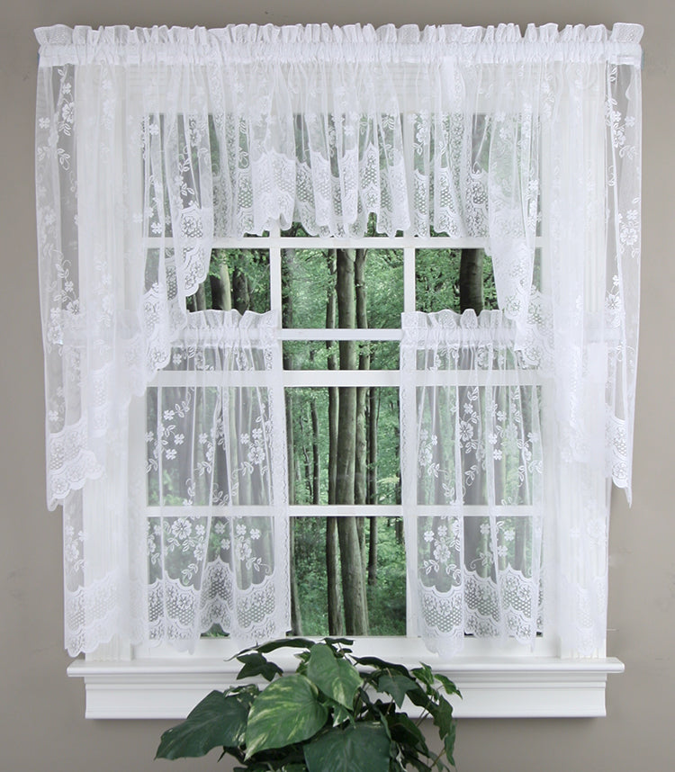 Mona Lisa Lace Curtain Tier Pairs - Swags Galore