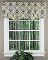 Folk Damask Lined Scalloped Valance