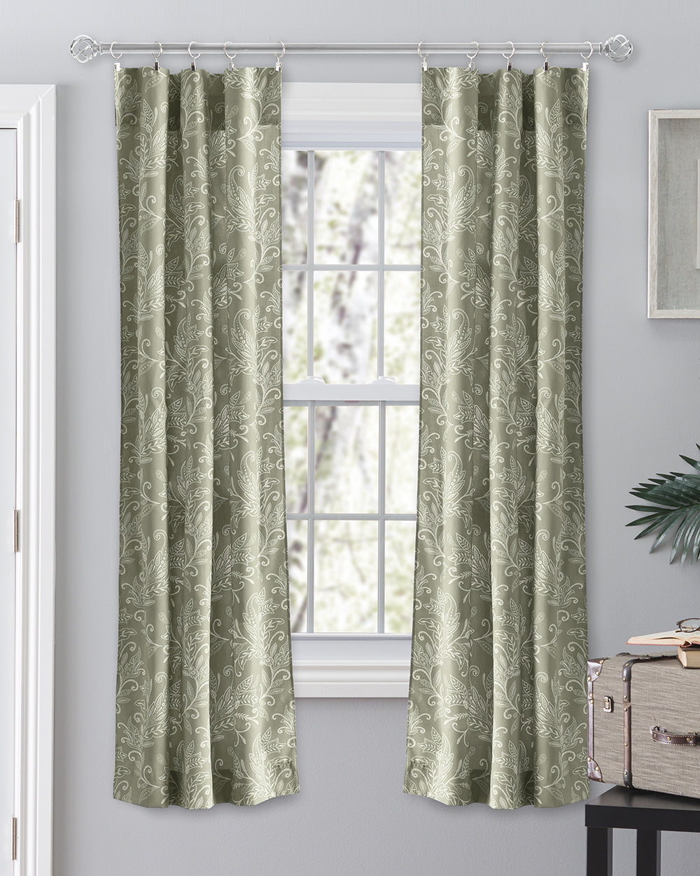 Lexington Leaf, 56"W X 63"L Curtain Panel Pair