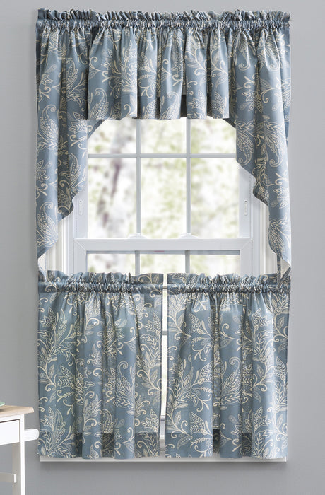 Lexington Leaf, 56"W X 24"L Curtain Tier Pair