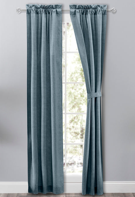 Lisa Solid, 56"W X 63"L Tailored Curtain Pair