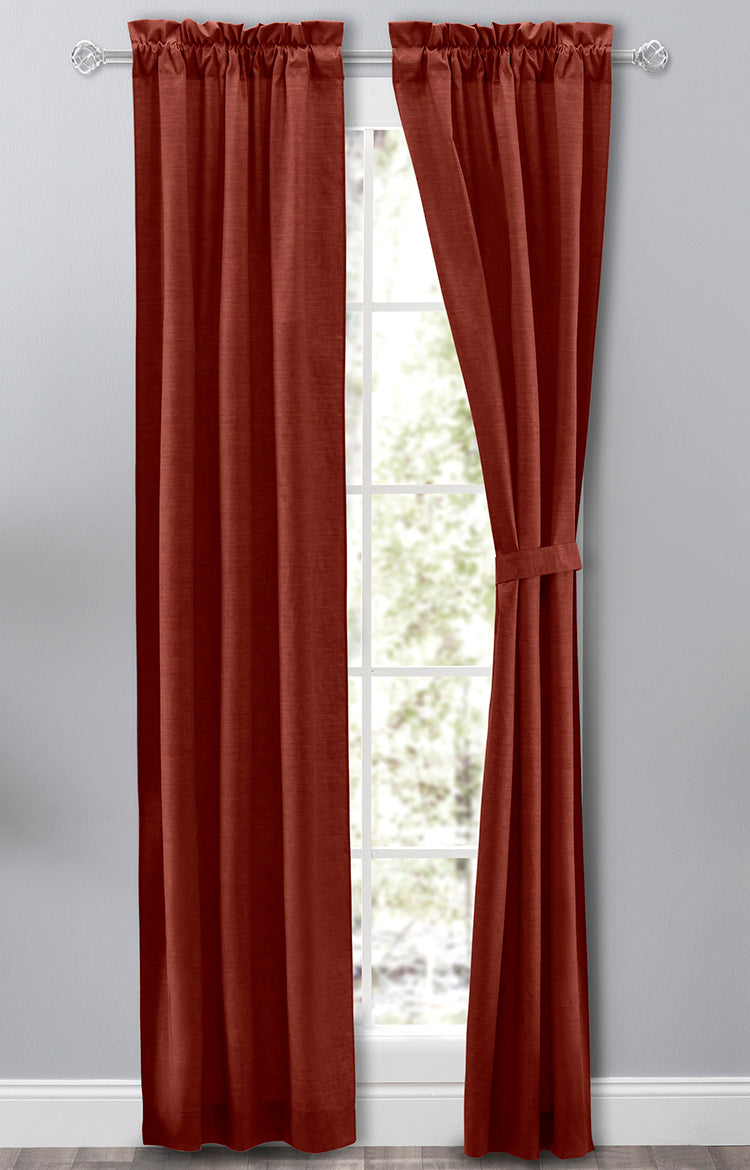 Lisa Solid, 56"W X 63"L Tailored Curtain Pair