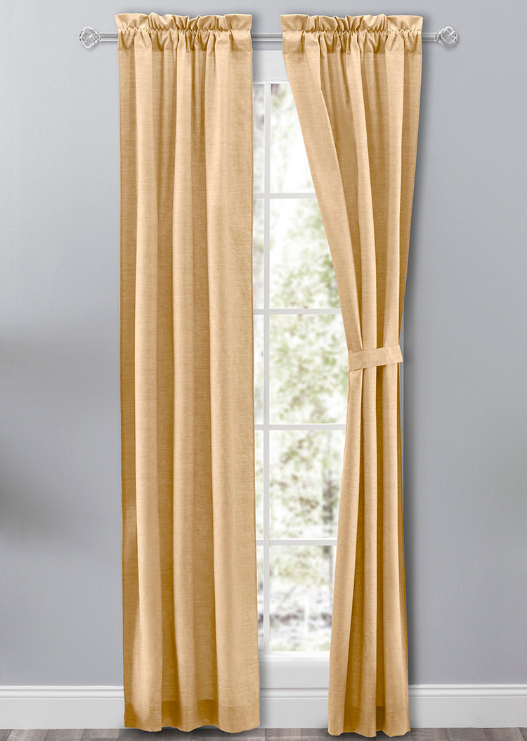 Lisa Solid, 56"W X 63"L Tailored Curtain Pair