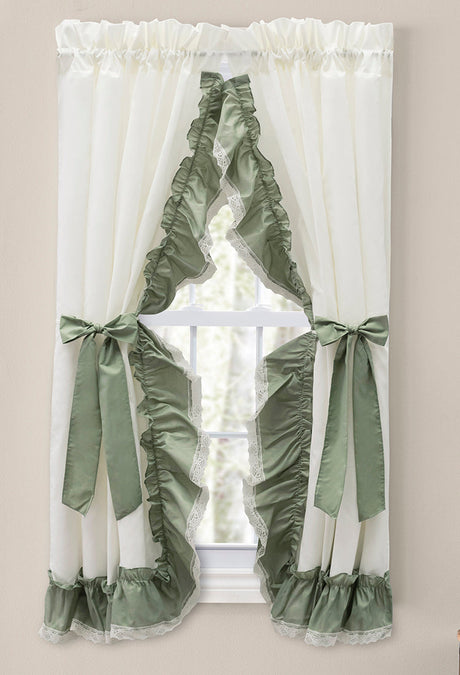 Madelyn Ruffled Victorian Curtain Panels