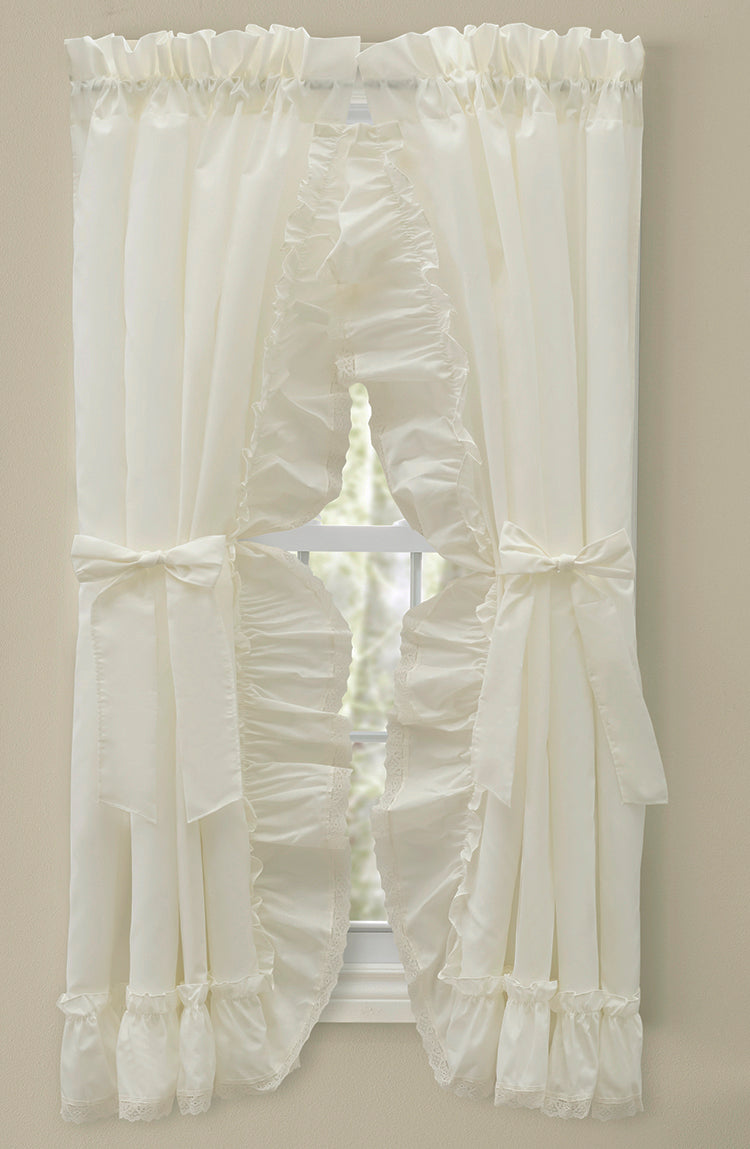 Madelyn, 100"W X 72"L Ruffled Victorian Priscilla Curtains