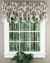 Madison Floral, 58"W X 15"L Lined Scalloped Valance