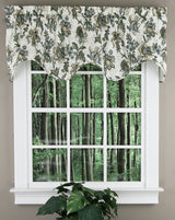 Madison Floral, 58"W X 15"L Lined Scalloped Valance