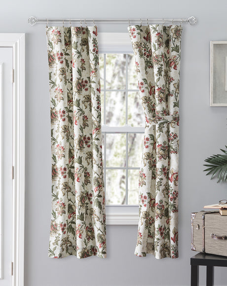 Madison Floral, 56"W X 63"L Curtain Panel Pairs