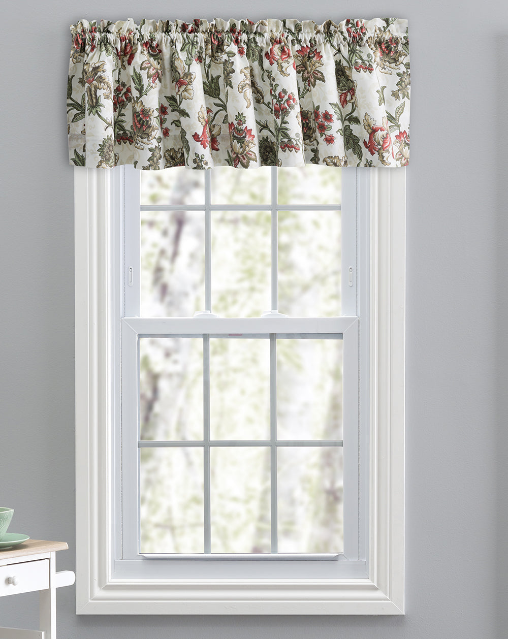 Madison Floral Lined Scalloped Valance