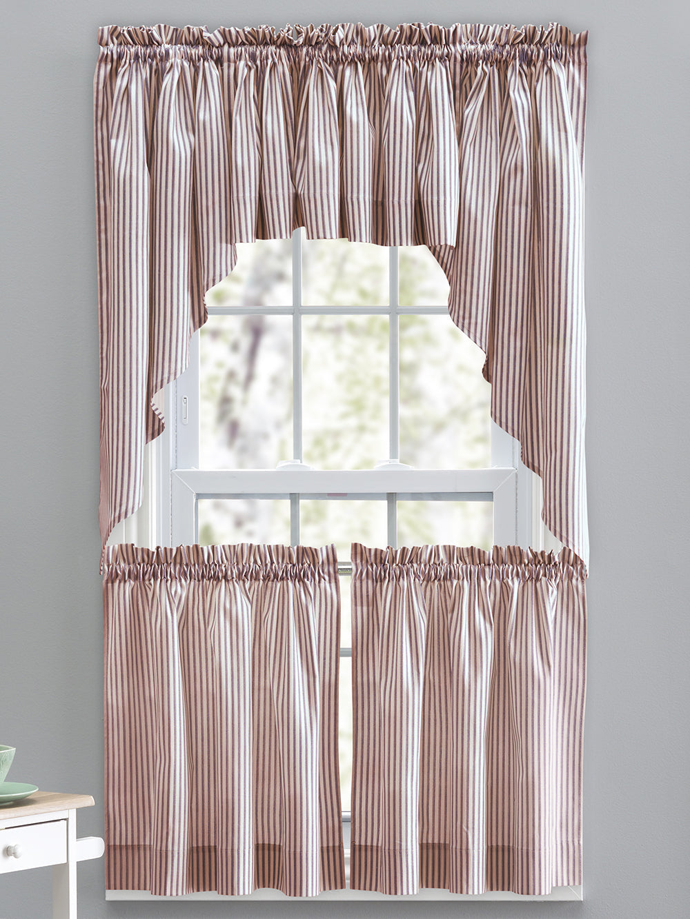 Plaza Stripe Tailored Valance