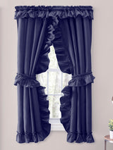 Stacey Priscilla Country Curtain Set w/Ties