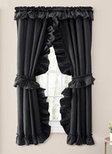 Stacey Priscilla Country Curtain Set w/Ties