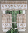 Barnyard Valance & Tier Kitchen Curtain Set