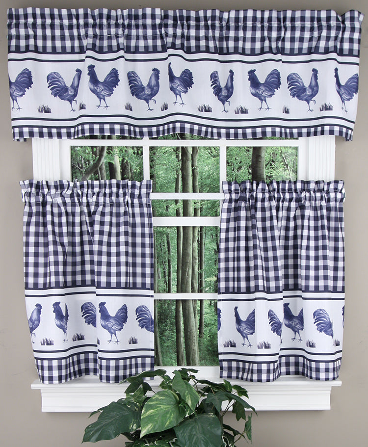 Barnyard Valance & Tier Kitchen Curtain Set