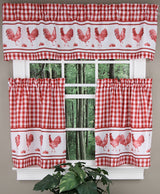 Barnyard Valance & Tier Kitchen Curtain Set