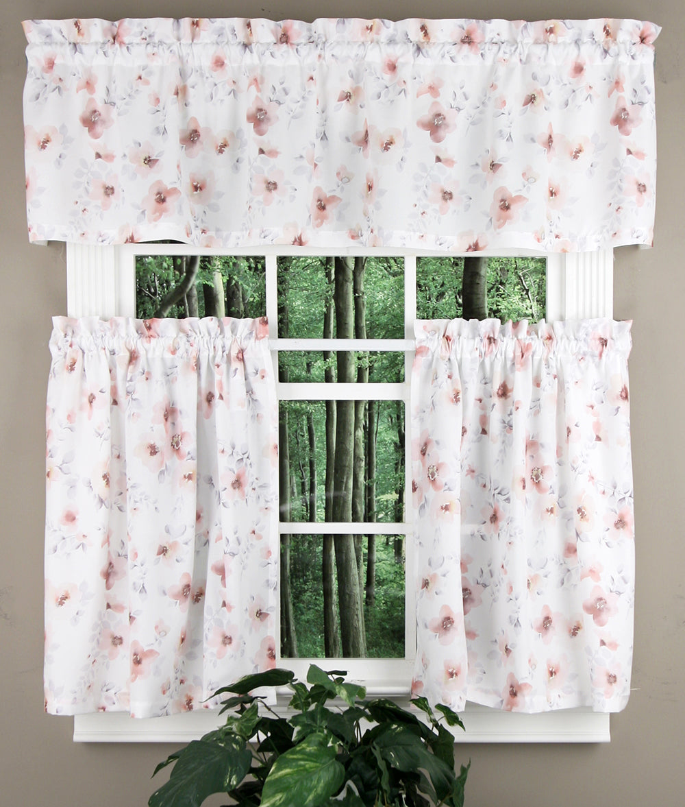 Blushing Blooms Tailored Valance