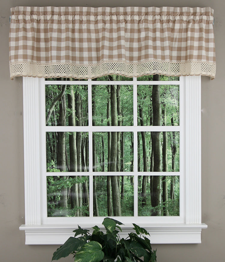 Buffalo Check Country Tie-Up Valance