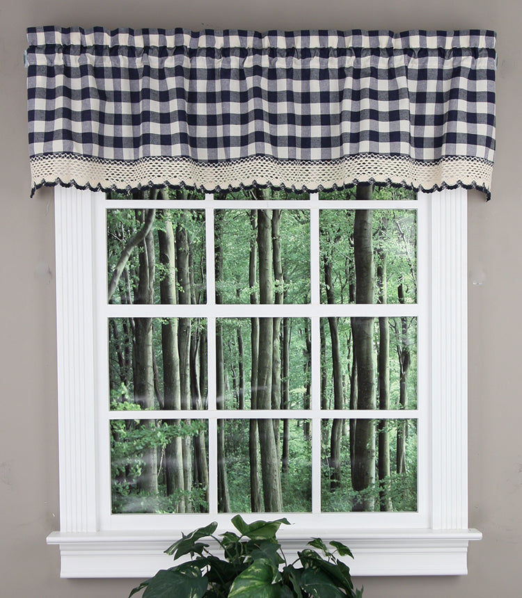 Buffalo Check Country Kitchen Valance