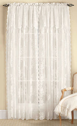 Carly Lace Curtain With Attached Valance