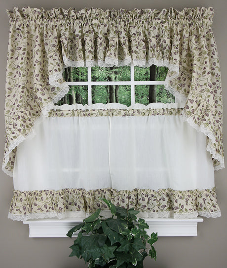 Clarice, 58"W X 36"L Ruffled Tier Pair