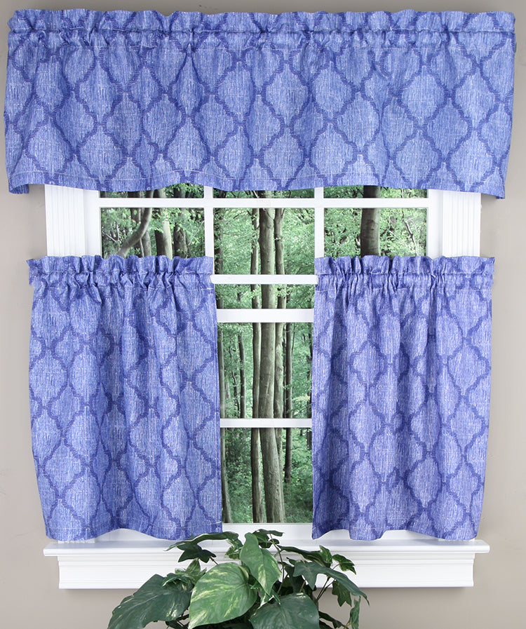 Colby Valance & Tier Kitchen Curtain Set