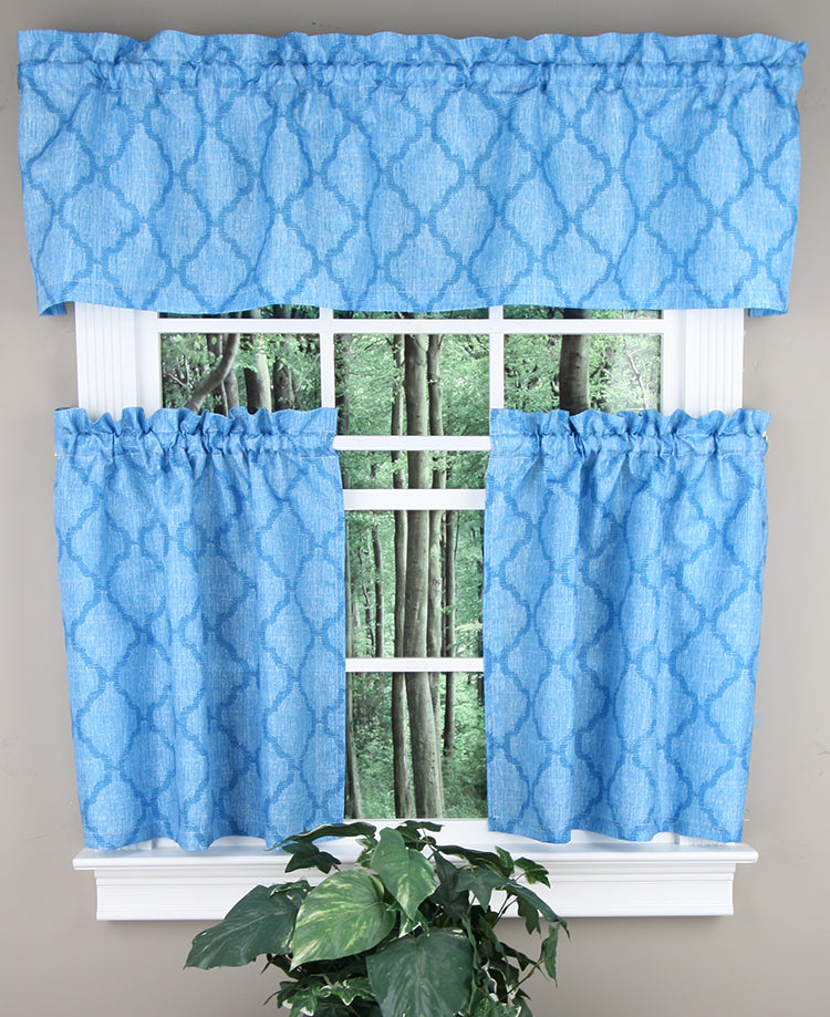 Colby Valance & Tier Kitchen Curtain Set