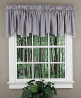 Ticking Stripe Lined Scalloped Valance