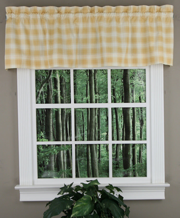 Country Check Tailored Valance