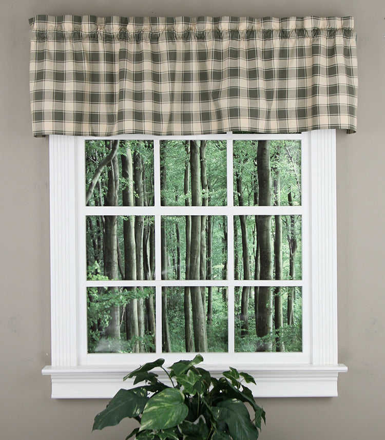 Country Check Tailored Valance