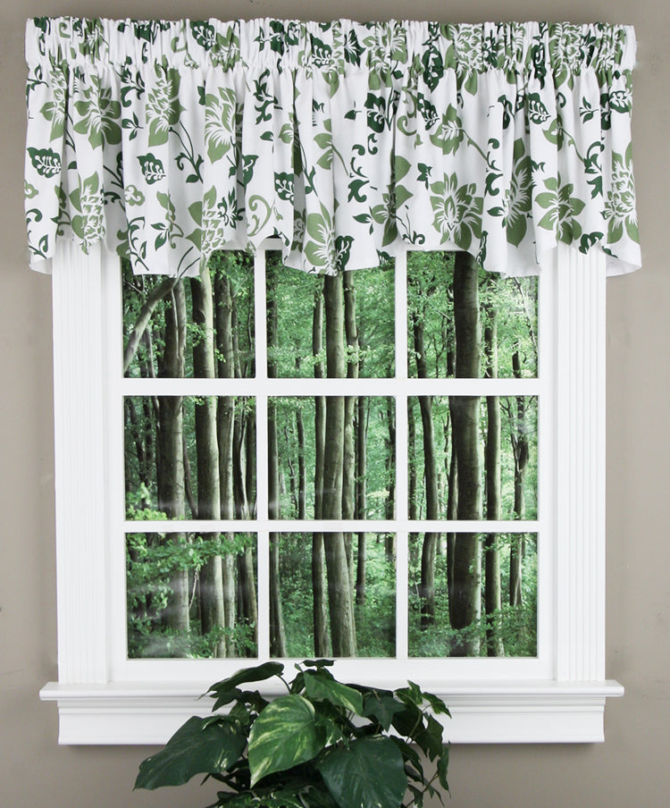 Jacobean Abstract Lined Beacon Valance - Curtain Chic – Swags Galore