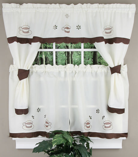 Cuppa Joe Complete Kitchen Curtain Set