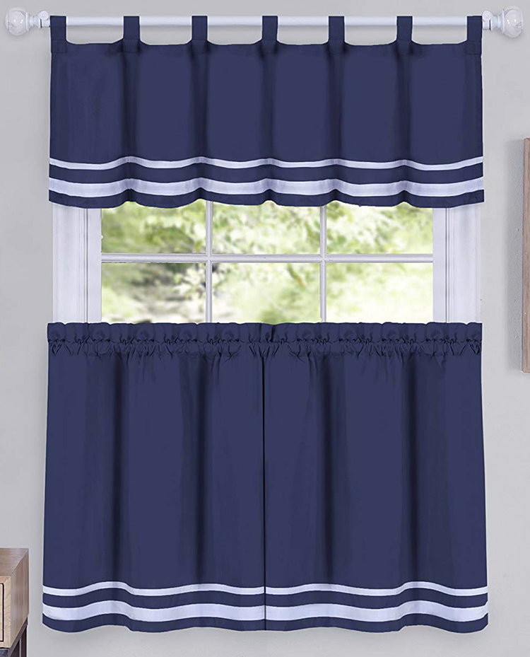 Dakota Valance & Tier Kitchen Curtain Set