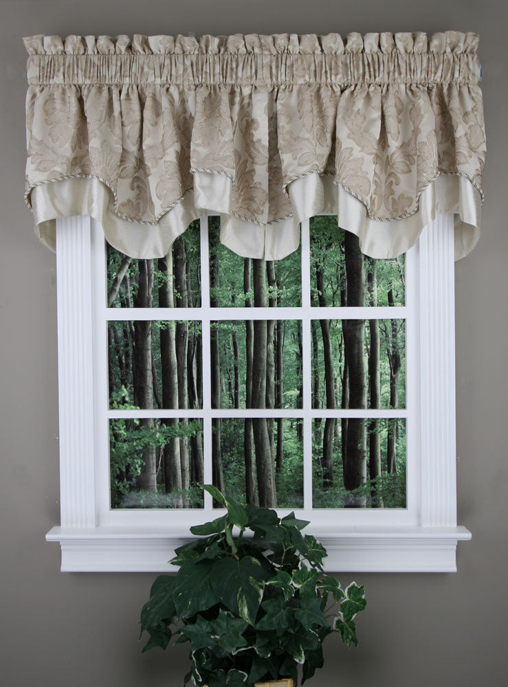 Darby Layered Scalloped Valance - Renaissance Home Fashions – Swags Galore