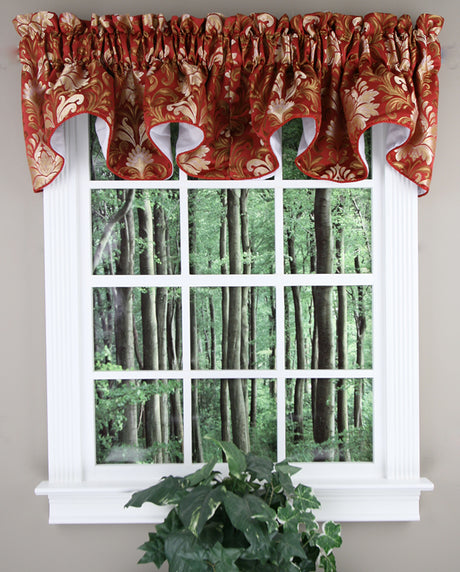 Doris Lined Scalloped Valance with Cording
