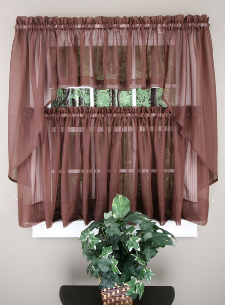 Elegance Voile Curtain, 60"W X 24"L Panel