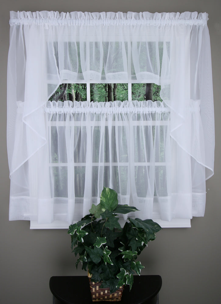 Elegance Voile Curtain, 60"W X 24"L Panel