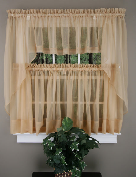 Elegance Voile Curtain, 60"W X 24"L Panel