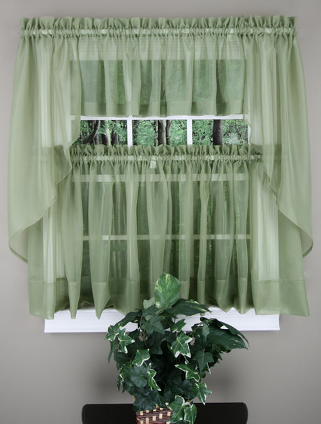 Elegance Voile Curtain, 60"W X 36"L Panel