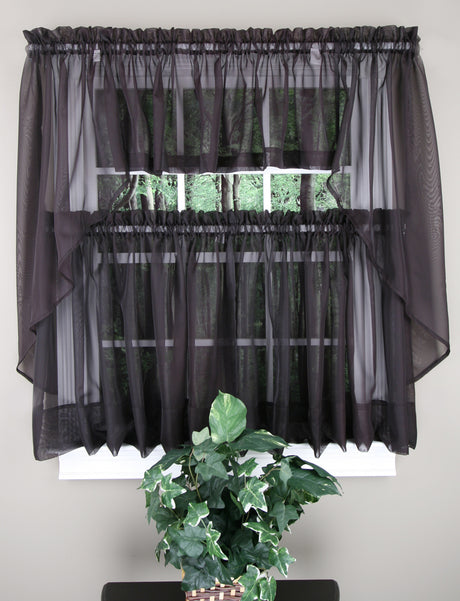 Elegance Voile Curtain, 60"W X 36"L Panel